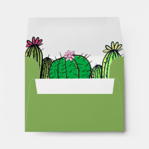 Enveloppe Moderne Succulents Coloré Floral