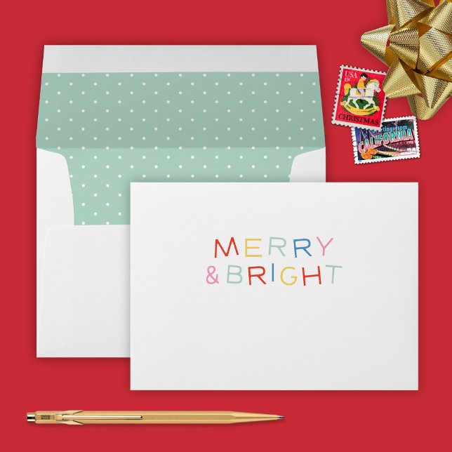 Enveloppe Moderne Type de divertissement Noël Joyeux et lumi (Créateur téléchargé)