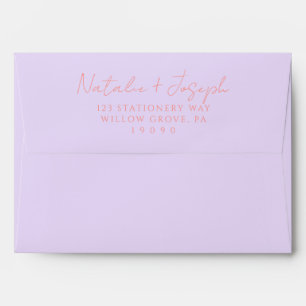Enveloppe Moderne violet Whimsable jeu Mariage brillant