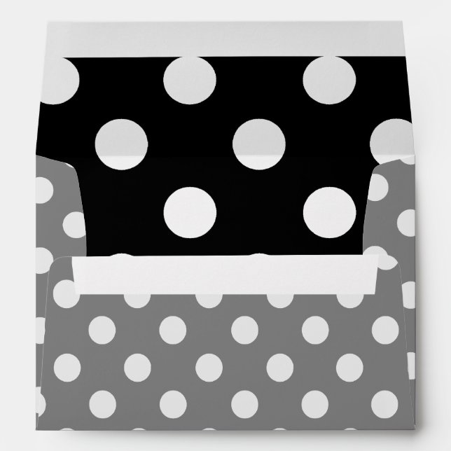 Enveloppe Modifier Pois gris N'importe quelle couleur Clique (Dos (Bas))