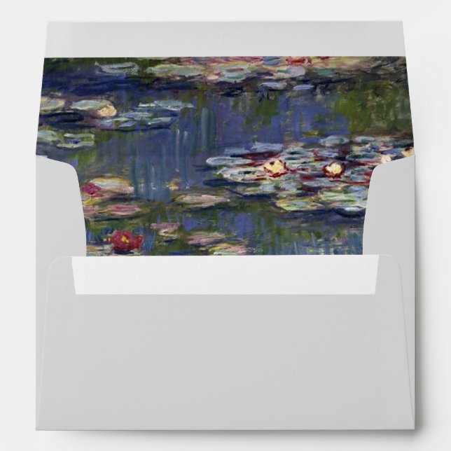 Enveloppe Monet Water Lilies Plain élégant professionnel (Dos (Bas))