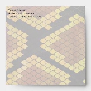 Enveloppe Monogram Snake Brown et Gold Print