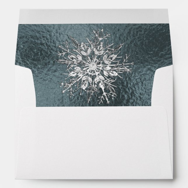 Enveloppe Monogram & Snowflake - Silver/Silver (Dos (Bas))