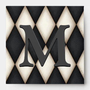 Enveloppe Monograme de Black & White Harlequin