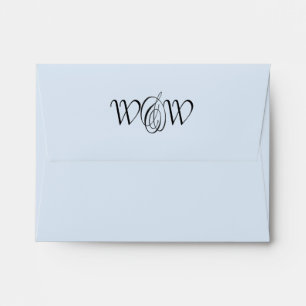 Enveloppe Monogramme Bleu