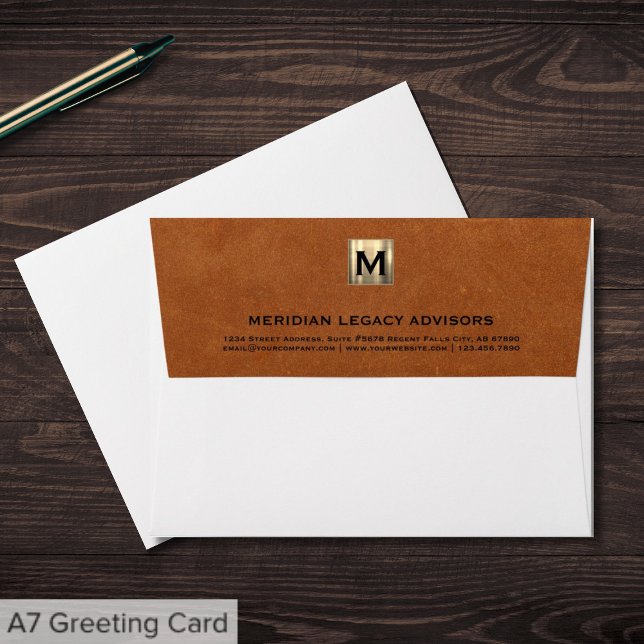 Enveloppe Monogramme d'affaires de luxe (Créateur téléchargé)