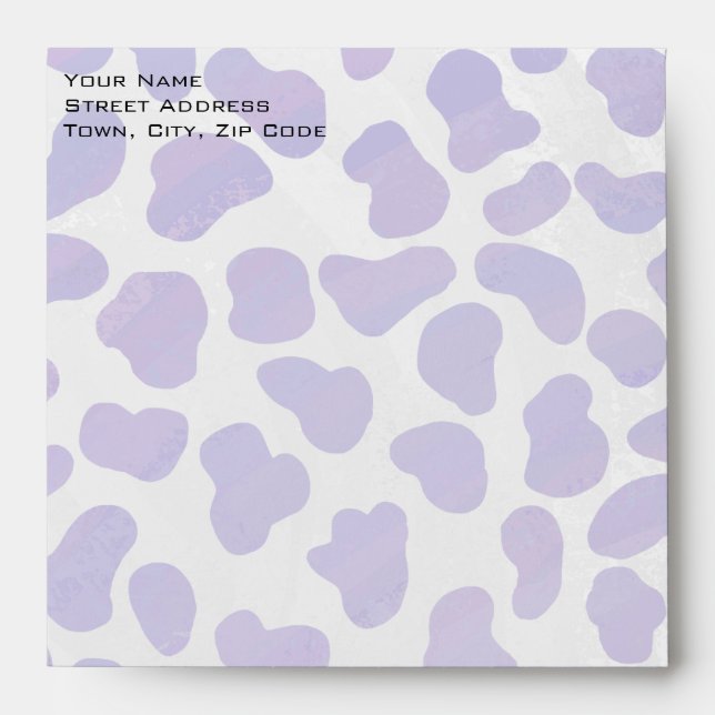 Enveloppe Monogramme Dalmatien violet et blanc (Devant)