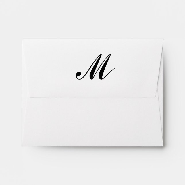 Enveloppe Monogramme De Burlap Et De Dentelle (Dos (Haut rabat))