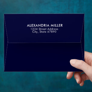 Enveloppe Monogramme de marine minimaliste Adresse de retour