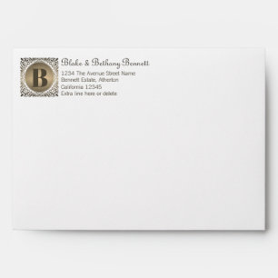 Enveloppe Monogramme élégant personnalisé