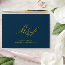 Monogramme mariage Eucalyptus et or