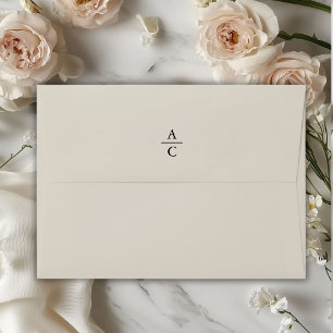 Enveloppe monogramme minimale élégante