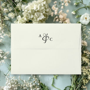Enveloppe monogramme minimale élégante