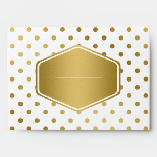 Enveloppe Monogramme Motif des Pois d'or de la Parties scint