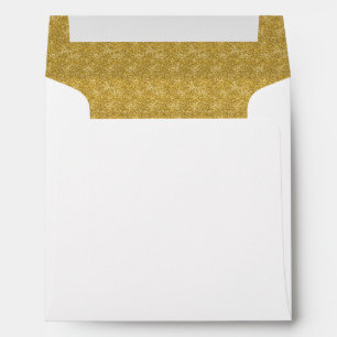 Enveloppe Monogramme pailleté or