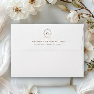 Enveloppe Monogramme, Royal, Élégant, Mariage