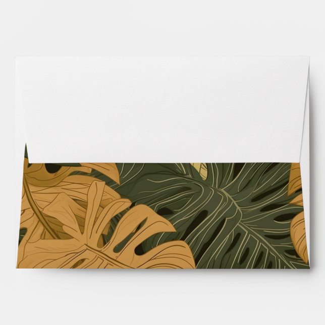 Enveloppe Monstera Tropical (Dos (Haut rabat))