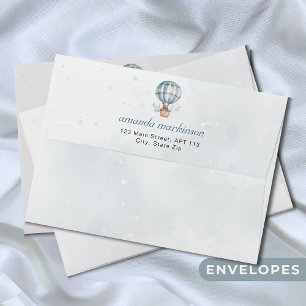 Enveloppe Montez et partez ! Baby shower de ballon Teddy Bea