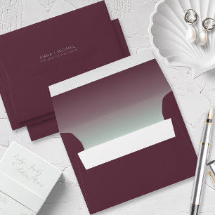 Enveloppe Mood Gradient Mariage Bourgogne Mist ID741