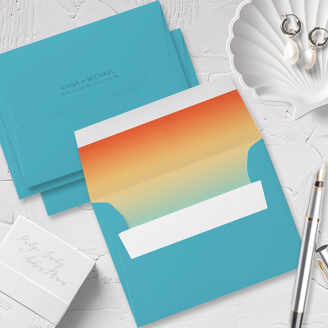 Enveloppe Mood Gradient Mariage Sky tropicale ID74 (Interior/Back In Situ)