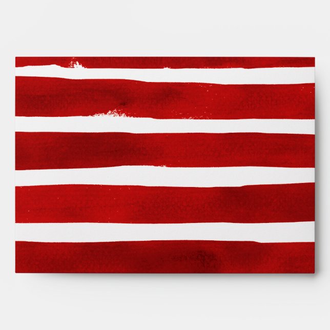 Enveloppe Moody Dark Red White Aquarelle Grilles texture (Devant)