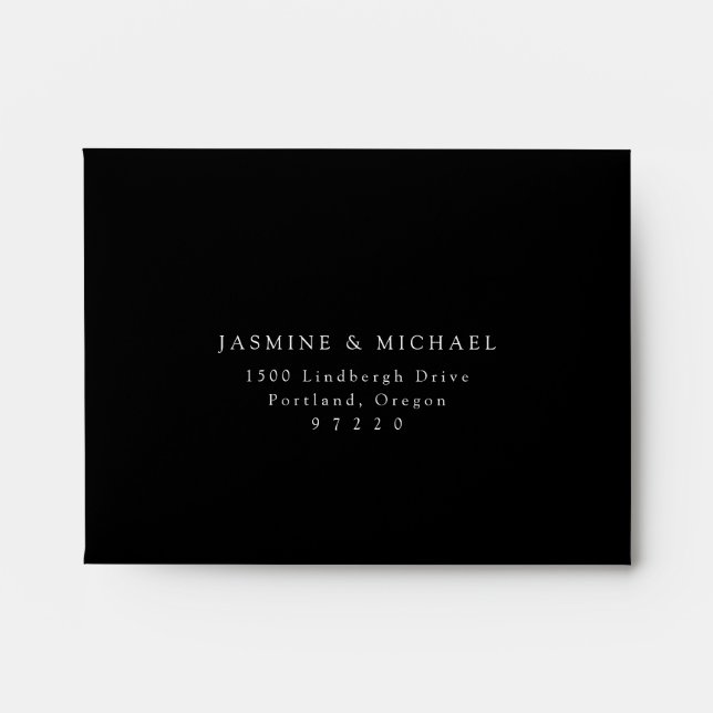 Enveloppe Moody Gothic Floral Wedding RSVP (Devant)