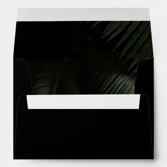 Enveloppe Moody Tropics Mariage Noir (Dos (Bas))