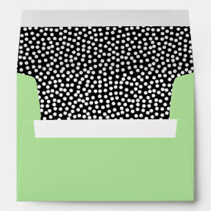 Enveloppe Motif à point de polka géant vert