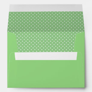 Enveloppe Motif à points Polka vert