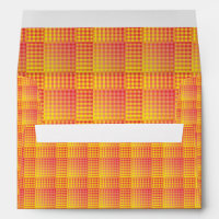 Motif Abstrait à Damier Rouge Jaune