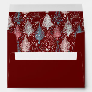 Enveloppe Motif Abstrait des arbres de Noël
