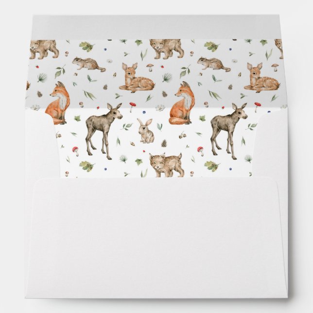 Enveloppe Motif animal de bois mou (Dos (Bas))