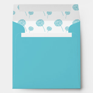 Enveloppe Motif Aqua Dandelions