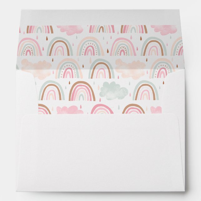 Enveloppe Motif arc-en-ciel (Dos (Bas))