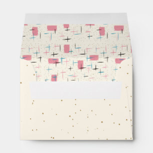 Enveloppe Motif atomique rétro