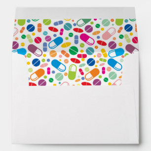Enveloppe Motif au néon coloré de drogue