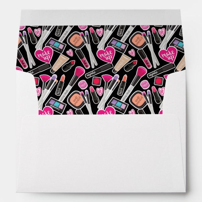 Enveloppe Motif au néon de maquillage (Dos (Bas))