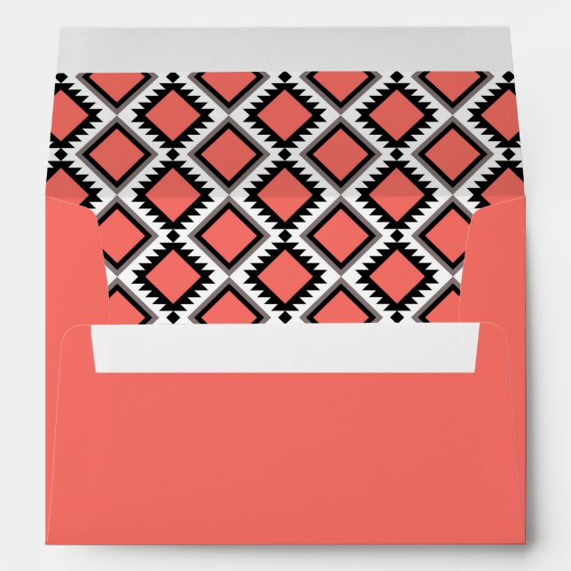 Enveloppe Motif Aztec (Dos (Bas))