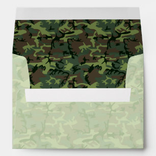 Enveloppe Motif Camouflage vert beige Brown camo