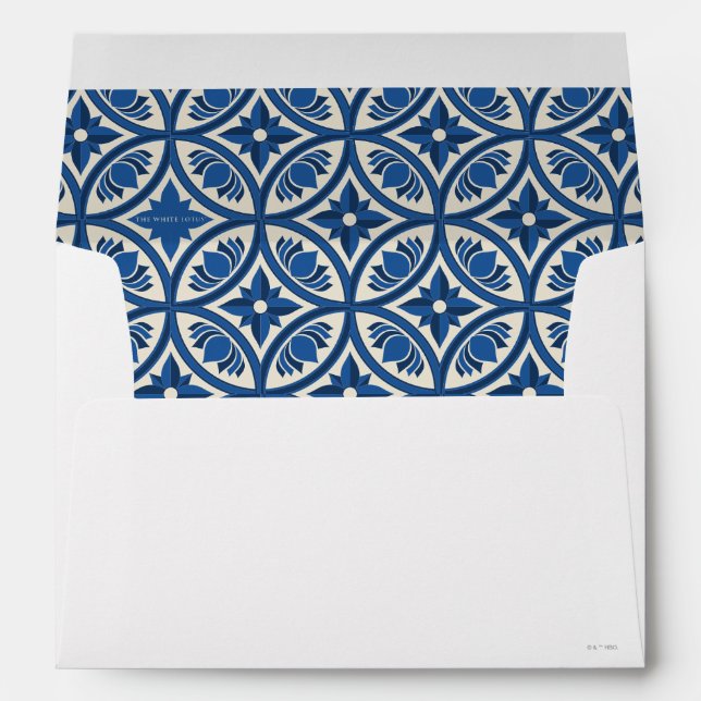 Enveloppe Motif Carrelage Lotus Méditerranéen - Le Lotus Bla (Dos (Bas))