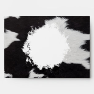 Enveloppe motif Cercle Vache Noir Blanc