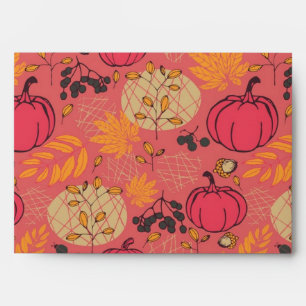 Enveloppe motif citrouille