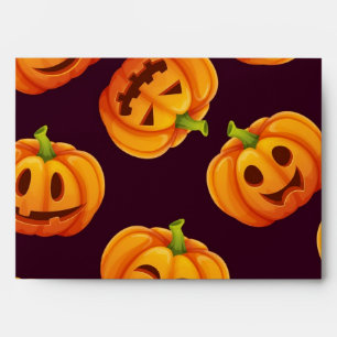 Enveloppe motif citrouille