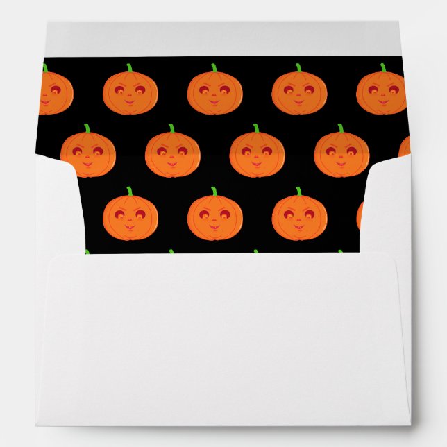 Enveloppe Motif Citrouille Halloween (Dos (Bas))