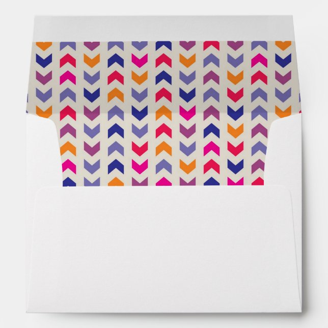 Enveloppe motif coloré Aztec Chevron (Dos (Bas))
