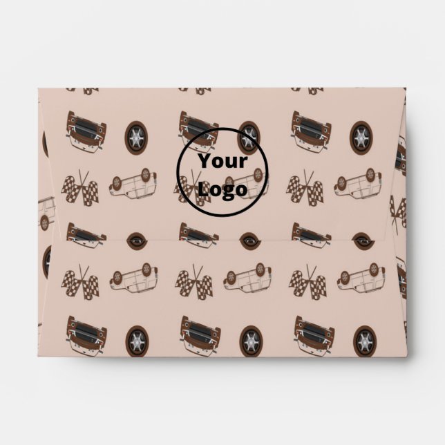 Enveloppe motif d'affaires Brown (Dos (Haut rabat))