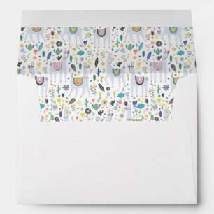Enveloppe Motif d'alpaga de griffonnage
