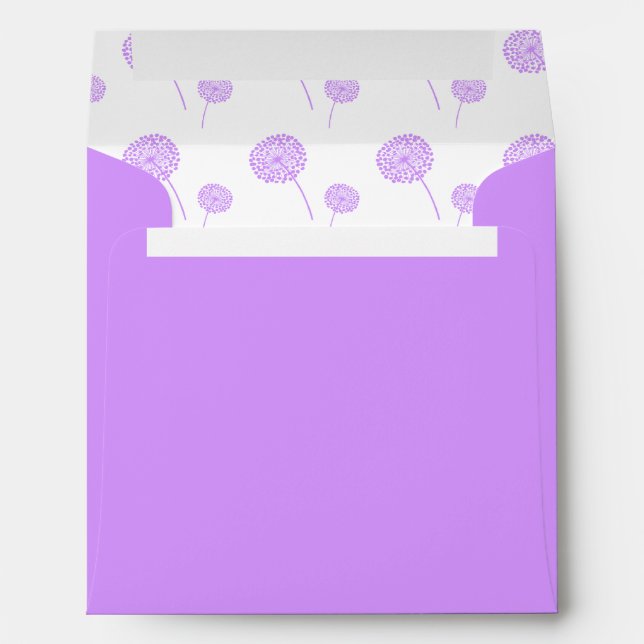 Enveloppe Motif Dandelion violet (Dos (Bas))