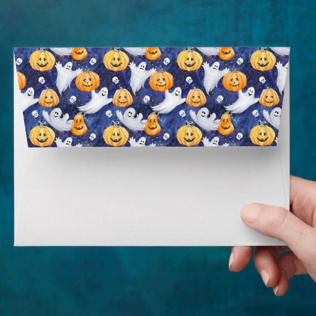 Enveloppe Motif d'aquarelle Halloween (Hand)
