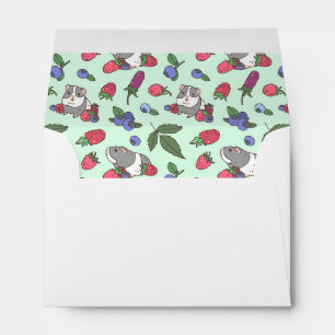 Enveloppe Motif de baies et de cochons de Guinée